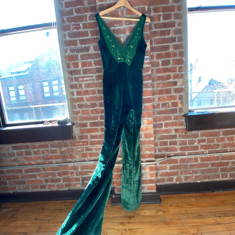 Free People x Brenda Knight Emerald Jumpsuit
